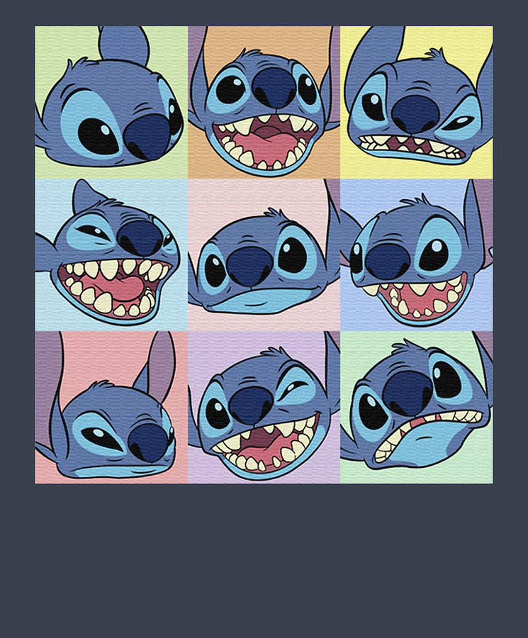 Boys Lilo and Stitch Facial Expressions of Stitch Performance Digital ...