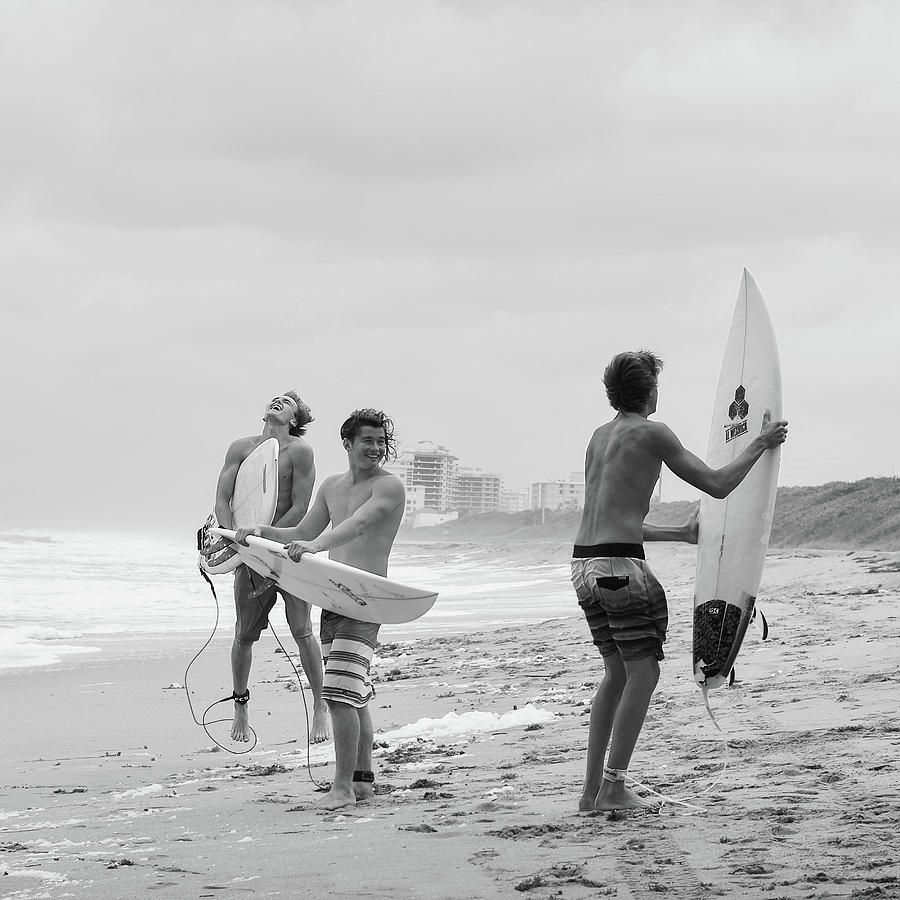 Boys of Summer black and white Photograph by Laura Fasulo