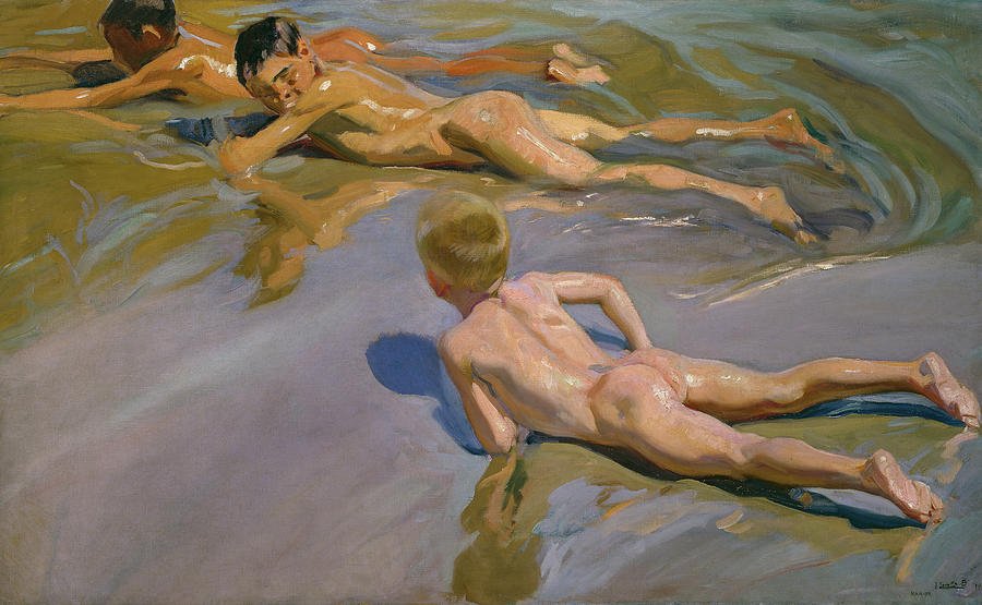 Boys On The Beach Painting by Joaquin Sorolla Boys On The Beach Painting by Joaquin Sorolla