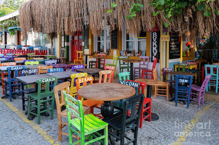 Bozcaada Bar and Restaurant Photograph by Bob Phillips
