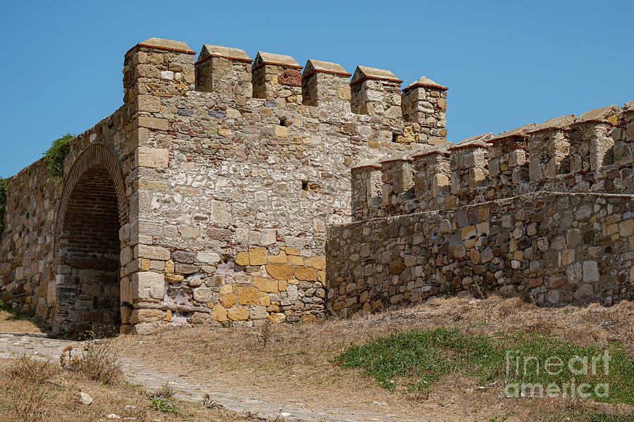 Bozcaada Castle Wall Photograph by Bob Phillips
