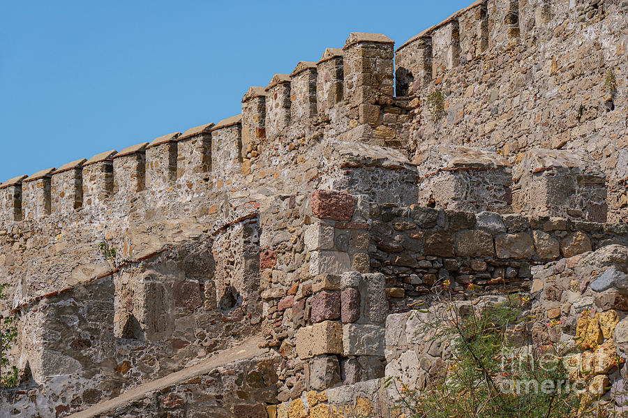 Bozcaada Castle Walls Photograph by Bob Phillips
