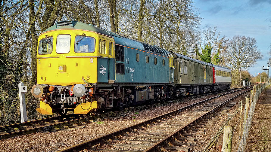 BR Class 33 Diesel Locomotive at the Northampton and Lamport Railway in 2022 Photograph by Gordon James BR Class 33 Diesel Locomotive at the Northampton and Lamport Railway in 2022 Photograph by Gordon James