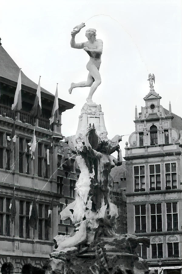 Brabo Fountain, Antwerp Photograph by Jerry Griffin