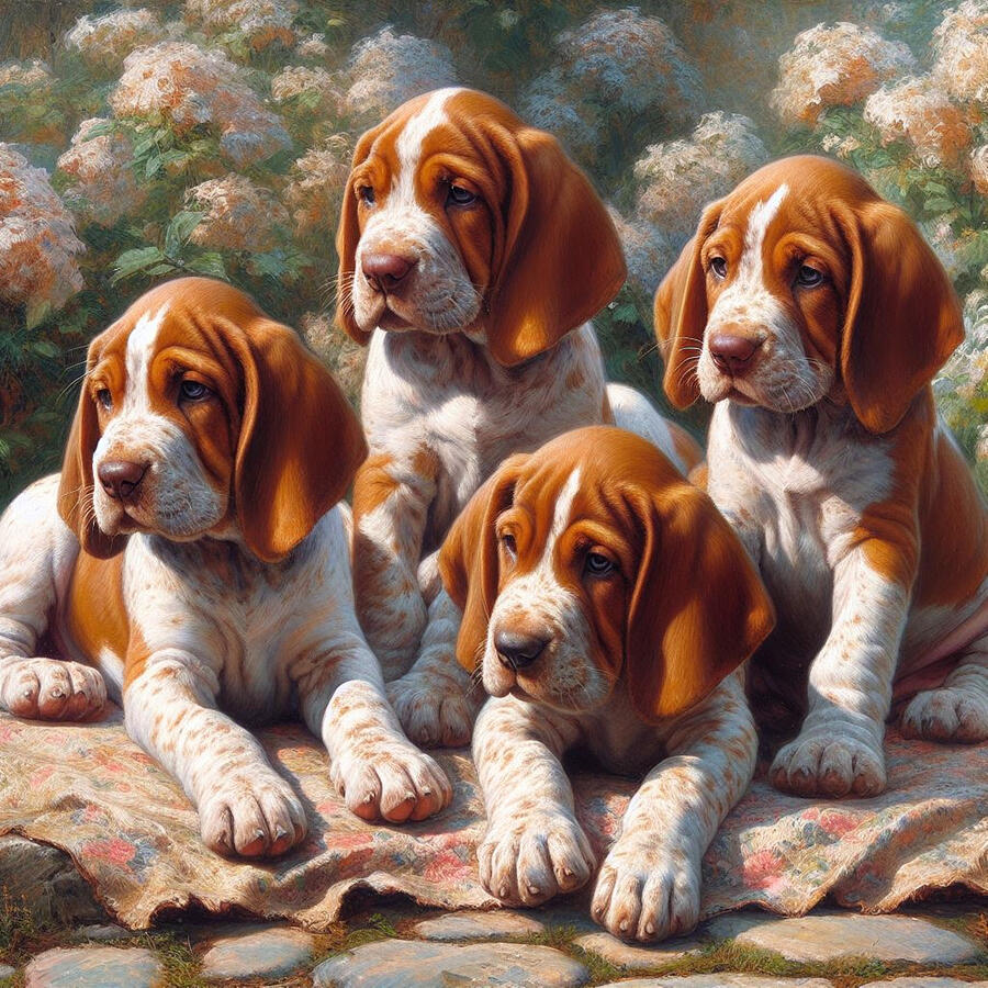 Bracco Italiano Puppies 5 Digital Art by Janice MacLellan