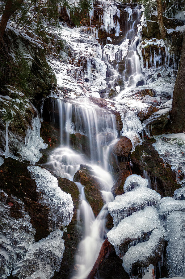 Brace Mountain Icy Falls Photograph by Bill Wakeley