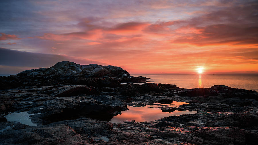 Brace Rock Sunrise, Gloucester MA. Photograph by Michael Hubley