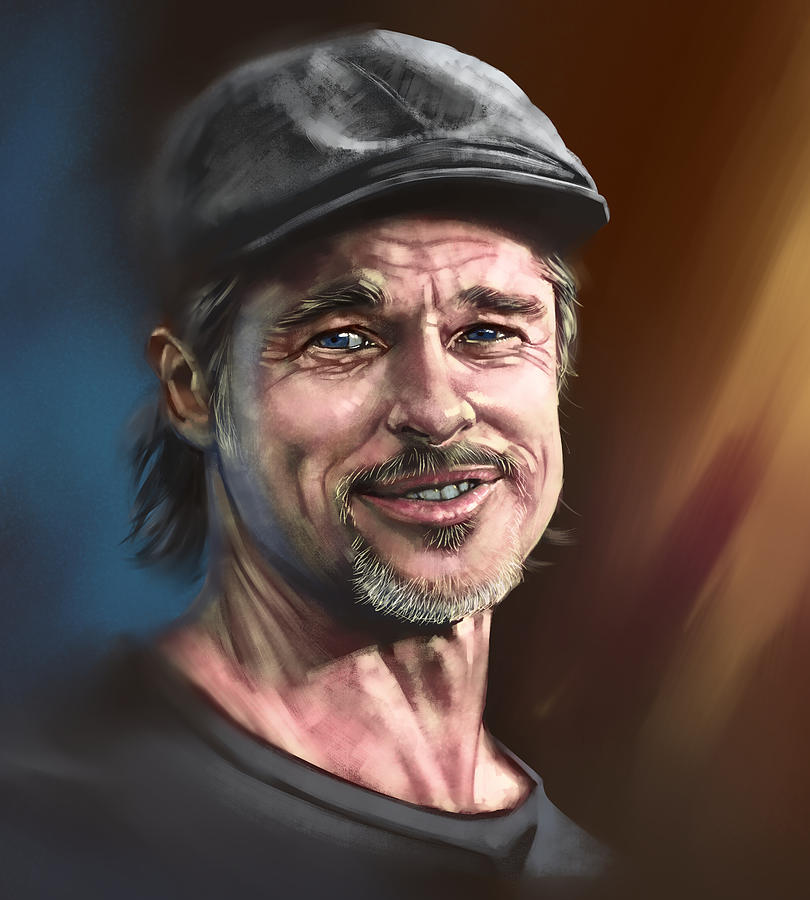 Brad Pitt Digital Art by Darko Babovic