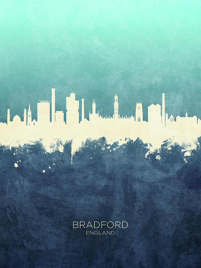 Skyline Digital Art - Bradford England Skyline #29 by Michael Tompsett