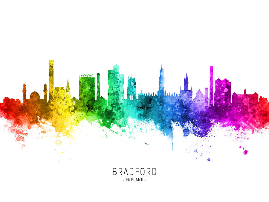 Bradford England Skyline #66 Digital Art by Michael Tompsett