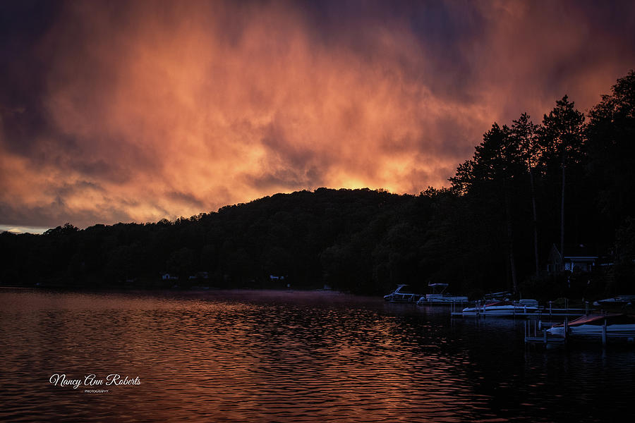 Bradley Brook Firey Sunset Photograph By Nancyann Roberts Fine Art