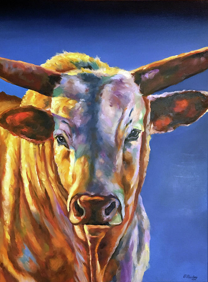 Bull Painting - Brahma by Robert and Jill Pankey