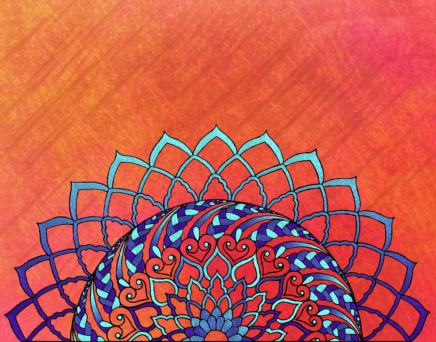 Braided Hearts Mandala Digital Art by Mary J Winters-Meyer