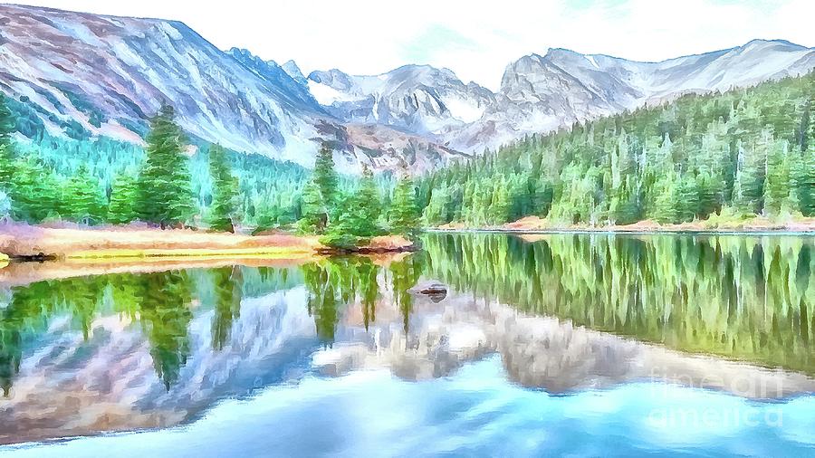 Brainard Lake, Colorado Digital Art by Joseph Hendrix