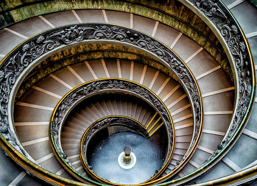 Bramante Spiral Staircase of Vatican Museum Photograph by Alexios Ntounas