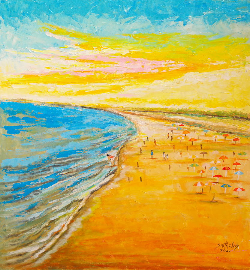 Brancaster Beach Painting by Olaoluwa Smith