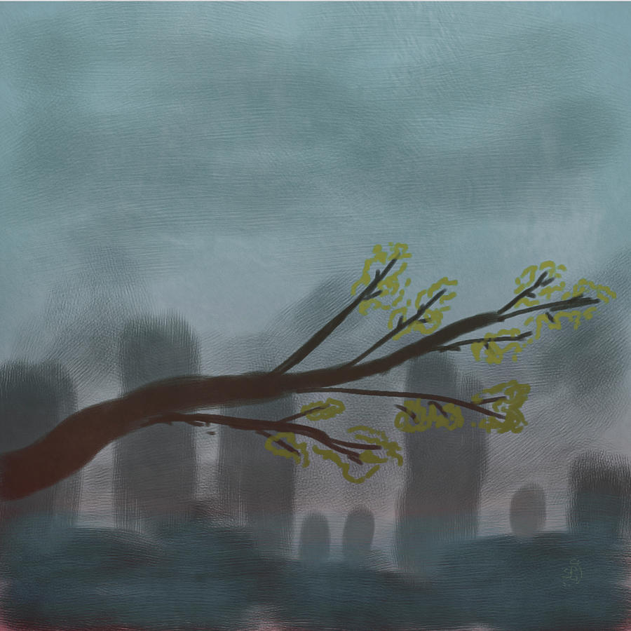 Branch and city #j8 Digital Art by Leif Sohlman