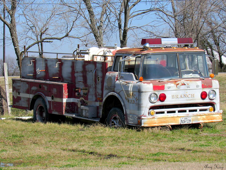 Branch Retired Fire Truck Photograph by Amy Hosp | Pixels