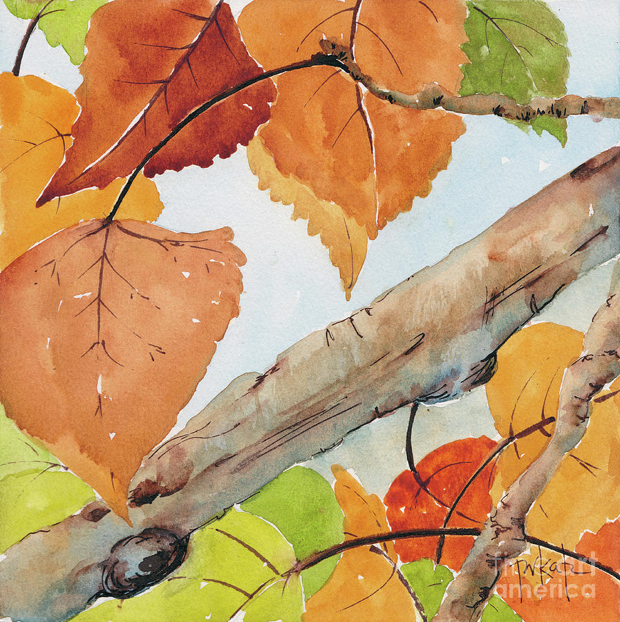 Branching Out - Autumn On The Square Painting by Pat Katz
