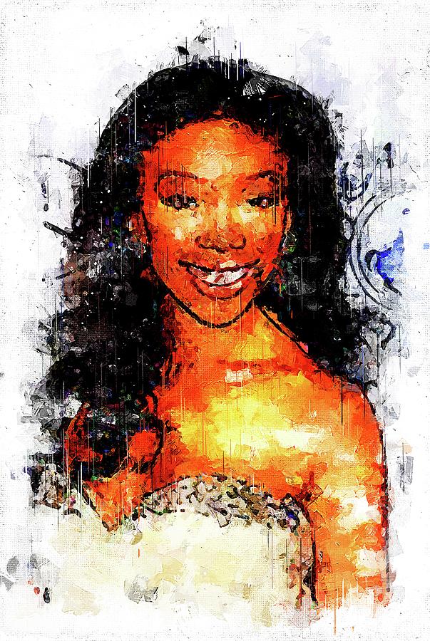 Brandy Norwood Digital Art by Walter Florine | Pixels