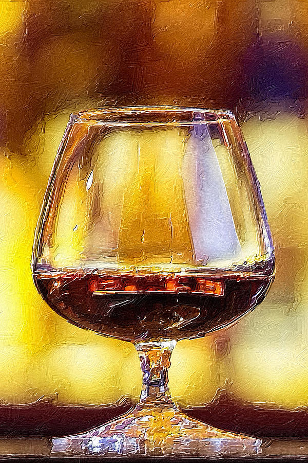 Brandy Snifter Cordial Painting Cognac Painting by Tony Rubino
