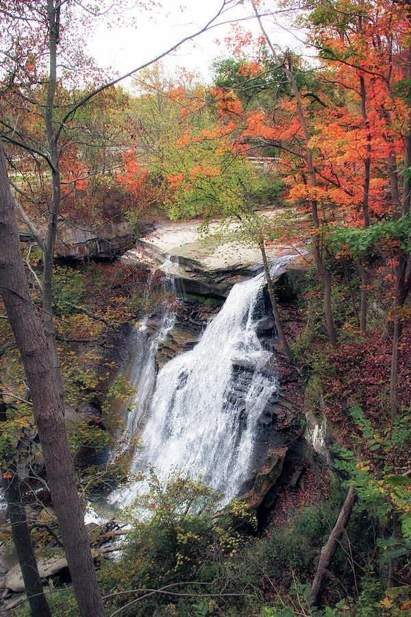 Brandywine Falls In Autumn Photograph by Linda Goodman