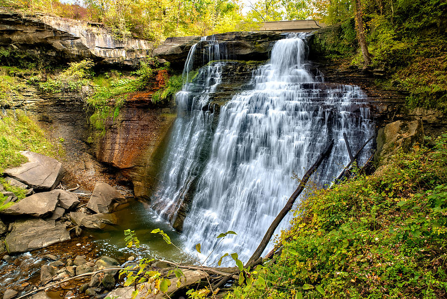 Brandywine Falls in The Fall, Close-up Photograph by M Burton Brown ...