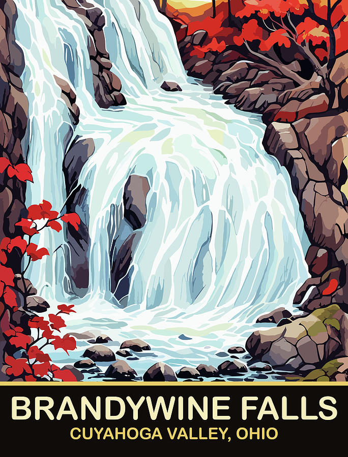 Nature Digital Art - Brandywine Falls by Long Shot