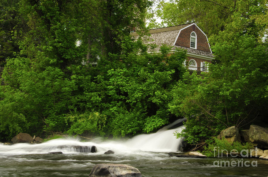 Brandywine River and First Presbyterian Church Rural Landscape Photo Photograph by PIPA Fine Art - Simply Solid