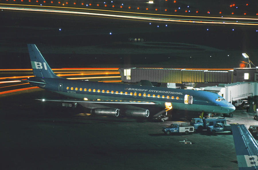 Braniff International DC-8 at Miami Photograph by Erik Simonsen