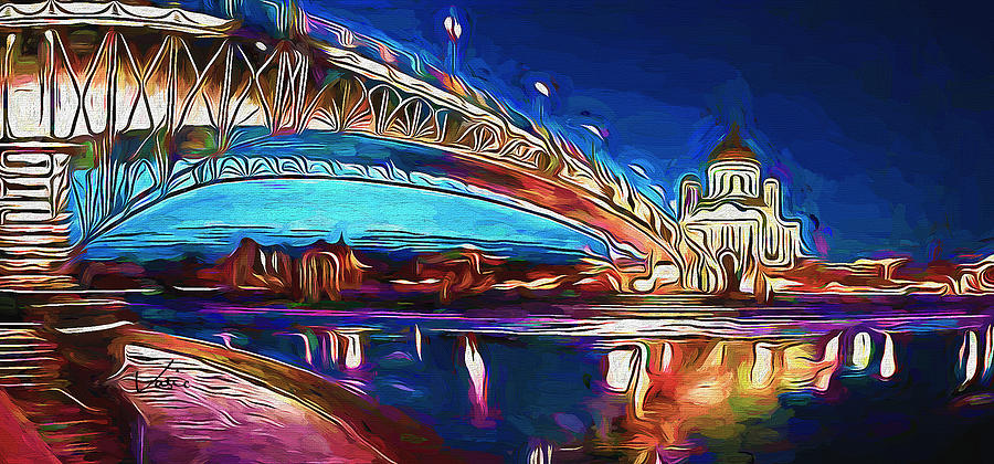 Patriarch bridge, Moskow - Belgrade Painting by Nenad Vasic