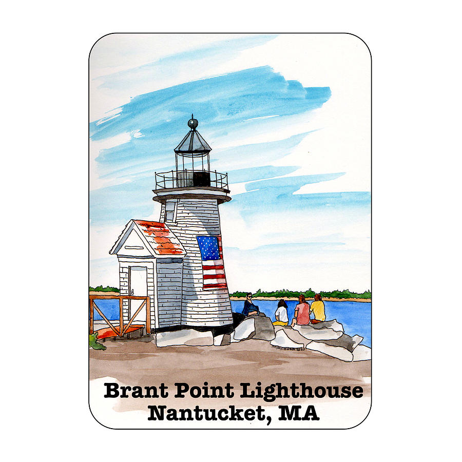 Brant Point Lighthouse Mixed Media