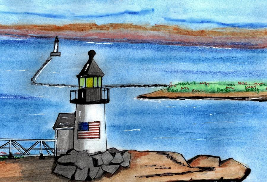 Brant Point Lighthouse Drawing