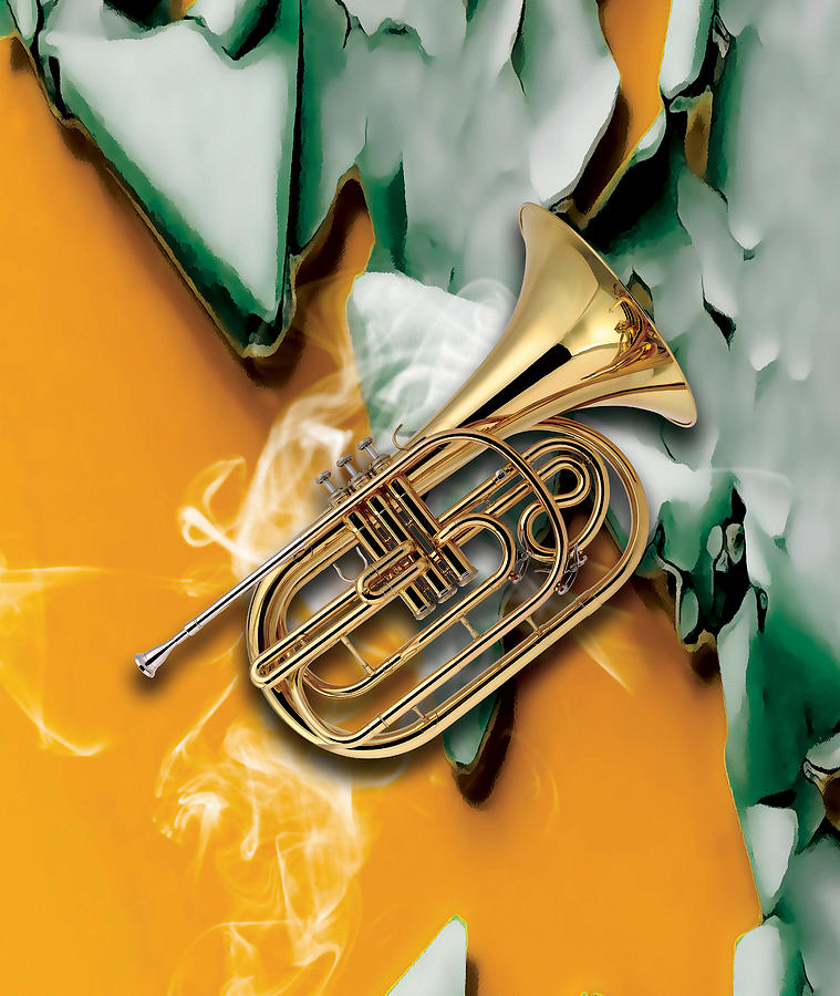 Brass Horn Dream Mixed Media by Marvin Blaine