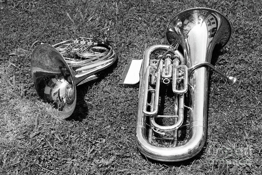 Music Photograph - Brass musical instruments by Gaspar Avila