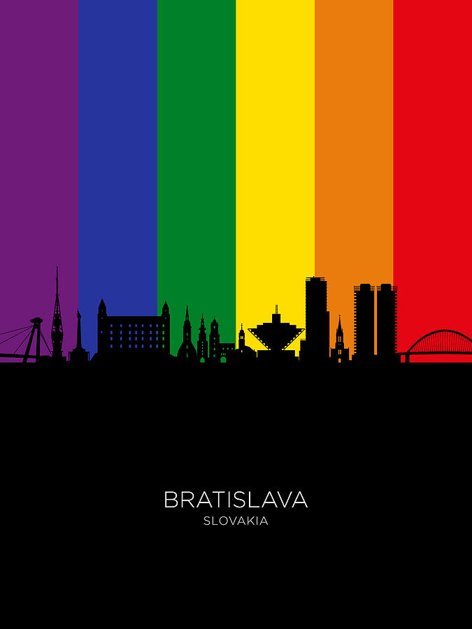 Bratislava Slovakia Skyline #63 Digital Art by Michael Tompsett