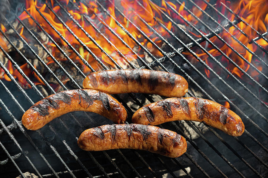 Bratwurst On The Flame Photograph