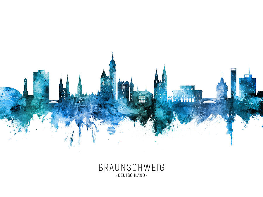 Braunschweig Germany Skyline #65 Digital Art by Michael Tompsett