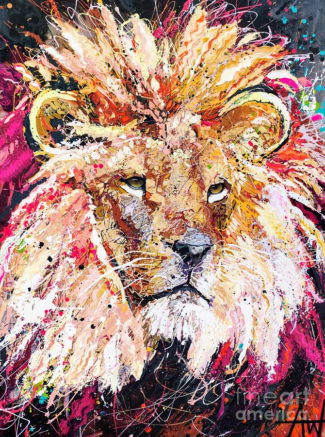 Brave - Heart Painting by Angie Wright