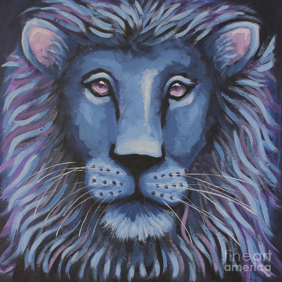 Brave Lion Painting by Lucia Stewart
