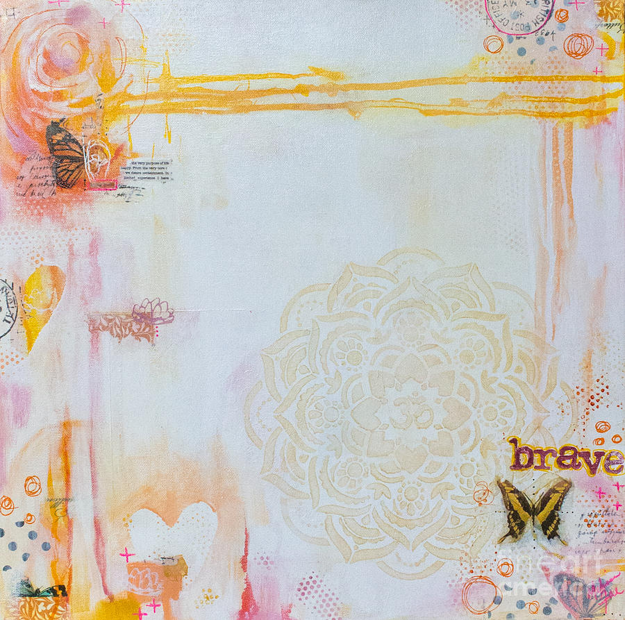 Butterfly Mixed Media - Brave by Melissa Fae Sherbon