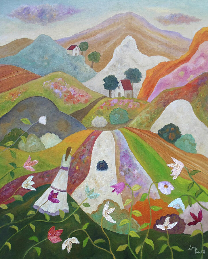 Brave New Spring Painting by Angeles M Pomata