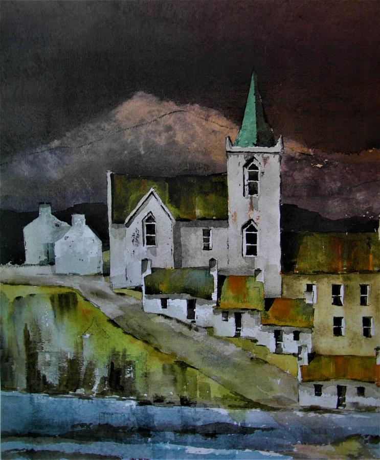 Bray 1200ad Painting by Val Byrne