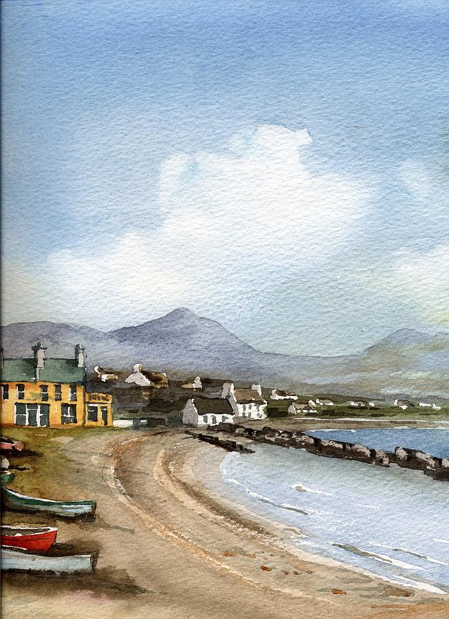 Greystones Beach, Wicklow #2 Painting by Val Byrne