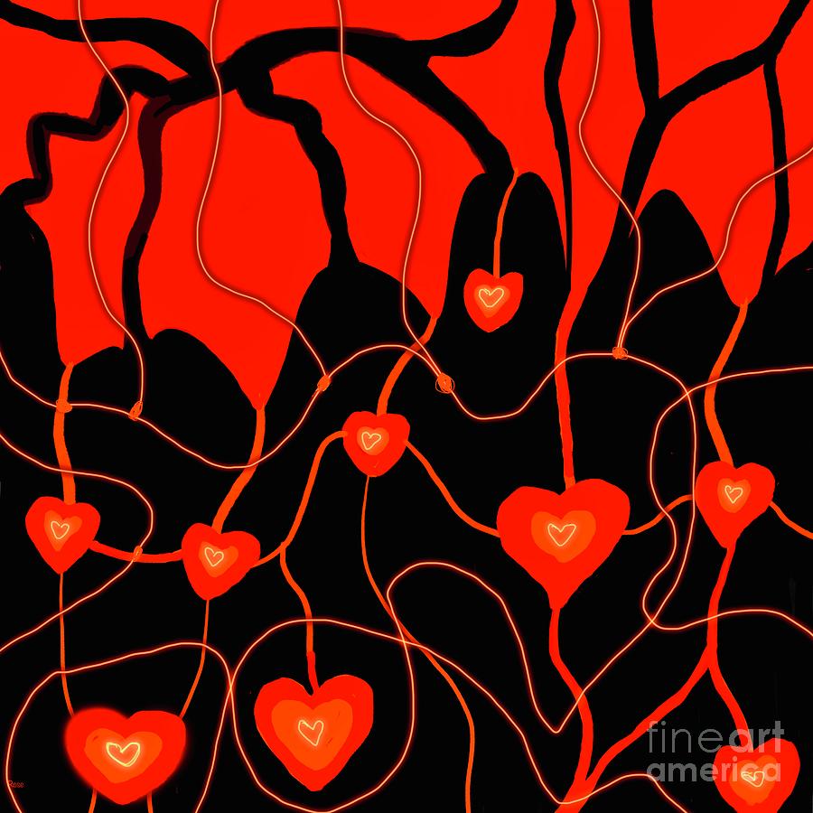 Beating hearts Digital Art by Elaine Hayward