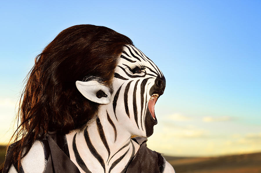 Braying Zebra - Humanoid Photograph by LifeJourneys
