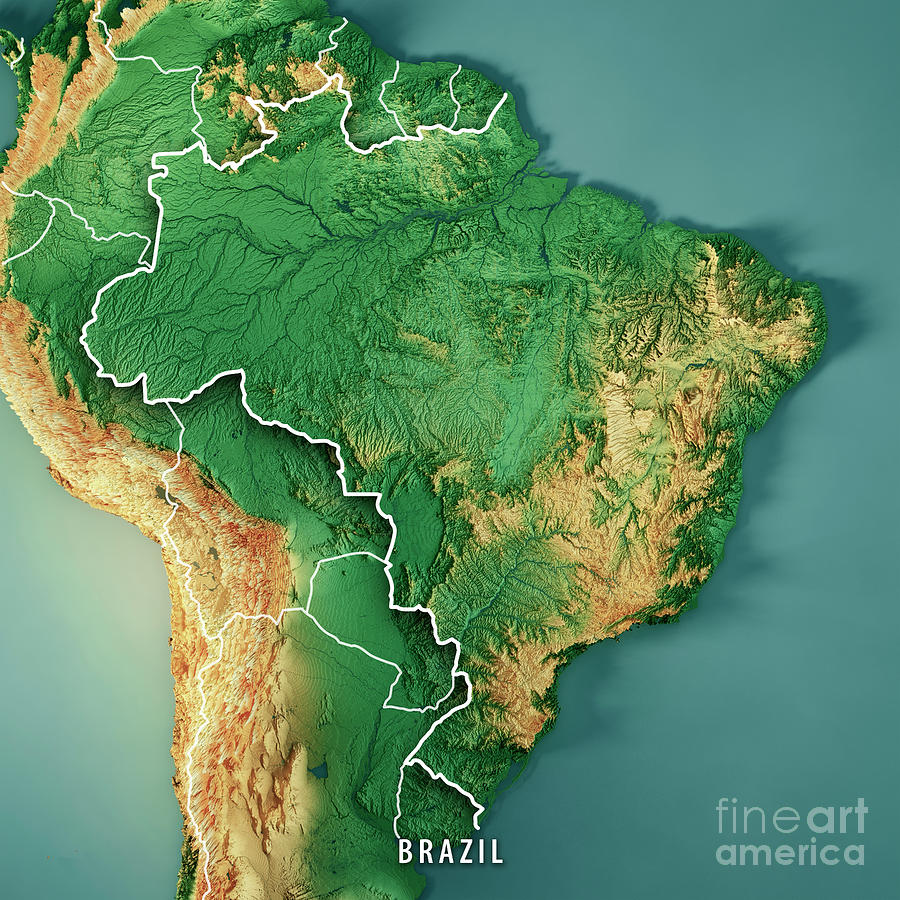 Topographical map of Brazil : r/antimeme