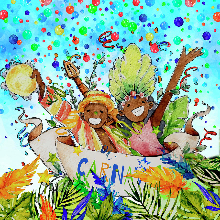 Brazilian Carnival 06 Painting by Miki De Goodaboom