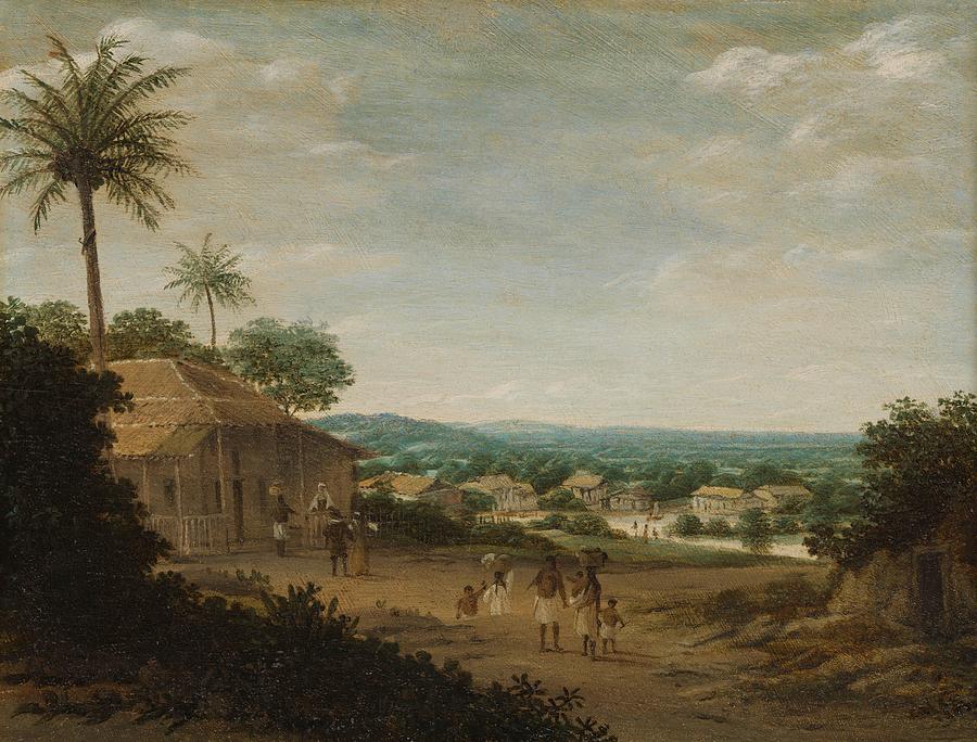 Brazilian Village, Frans Jansz Post, 1675 Painting by MotionAge Designs