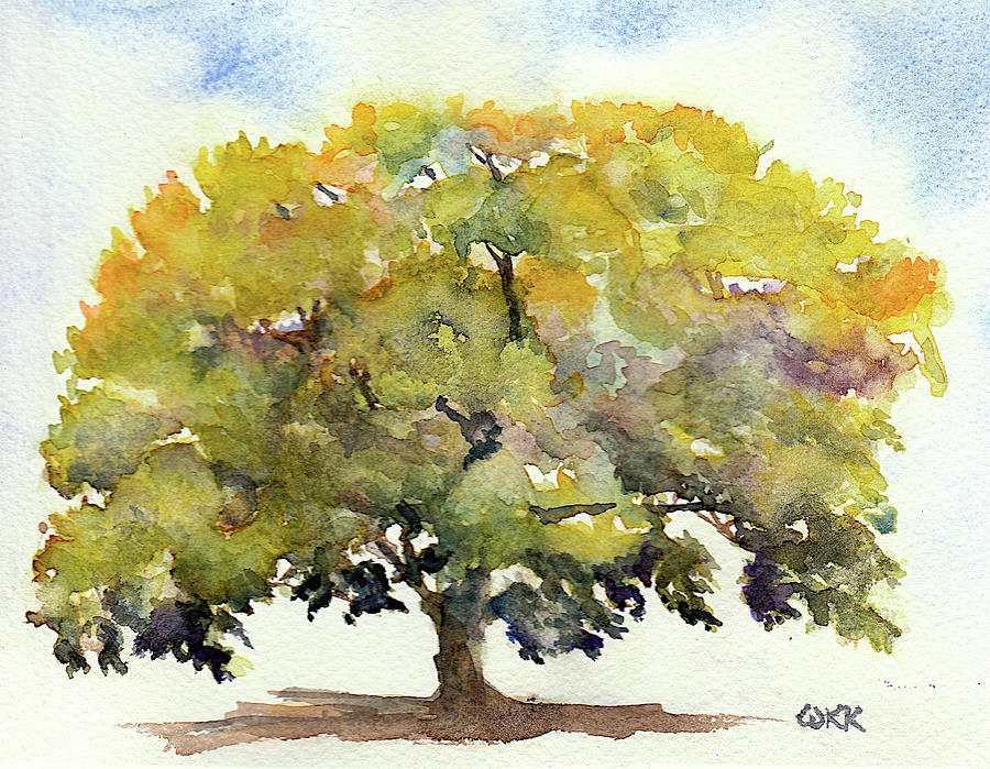 Brazos Oak No 4  Painting by Wendy Keeney-Kennicutt